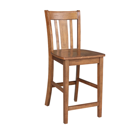 International Concepts San Remo Counter Height Stool, 24" H, Distressed Oak S42-102